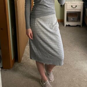 The Main Street Exchange Vintage Gray Midi “Anna” Skirt